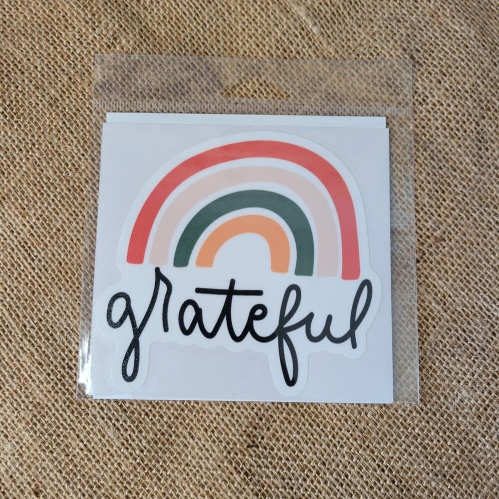 Off the hook rainbow grateful sticker
